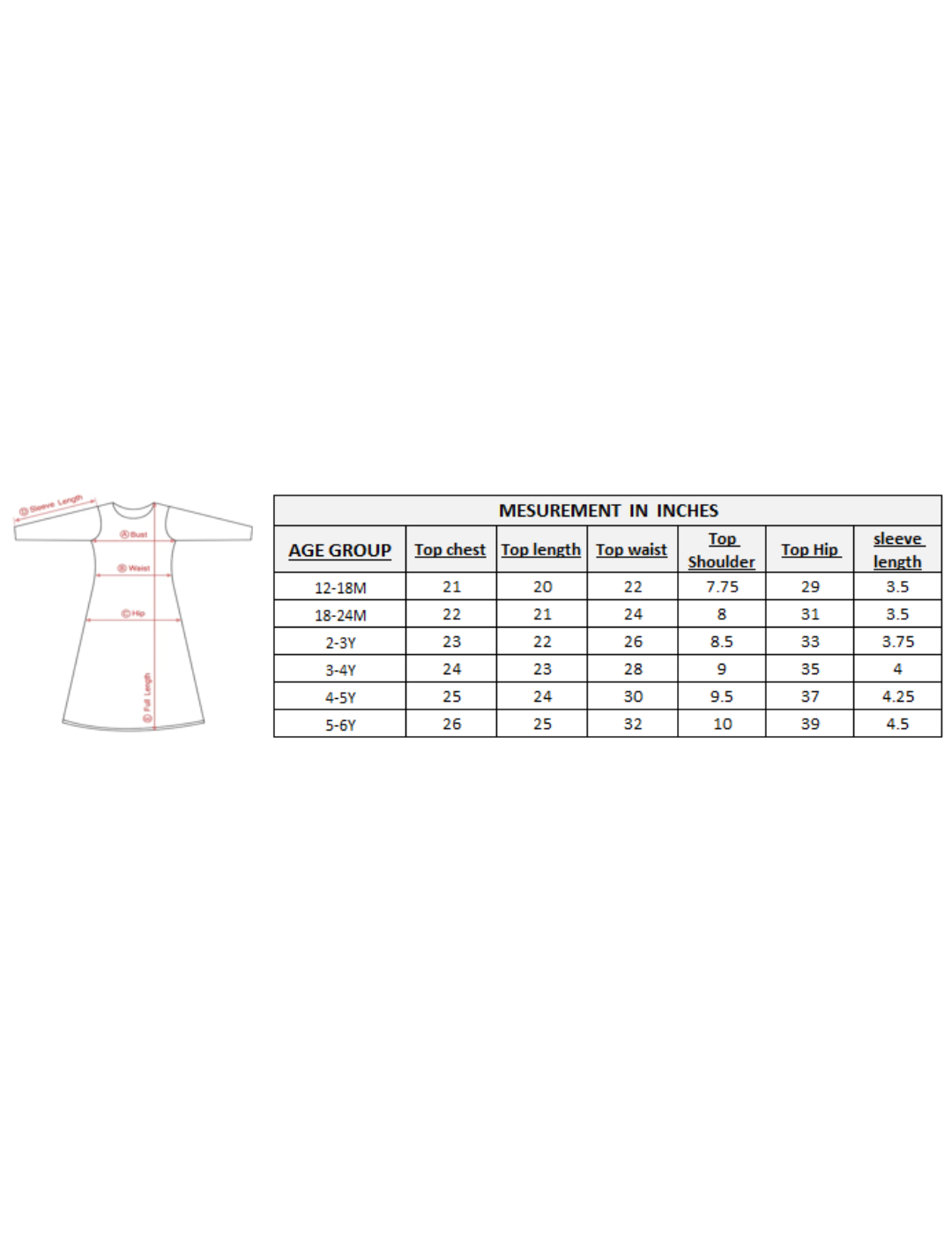 Girls Stylish printed dress