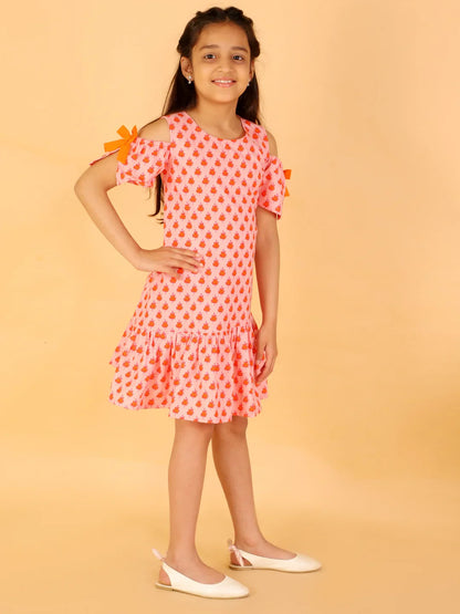 Girls Stylish printed dress