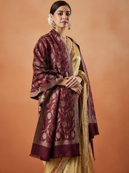 Dhiyona PA Chashm-E-Bahar Kaani Ethnic Motifs Woven Design Shawl