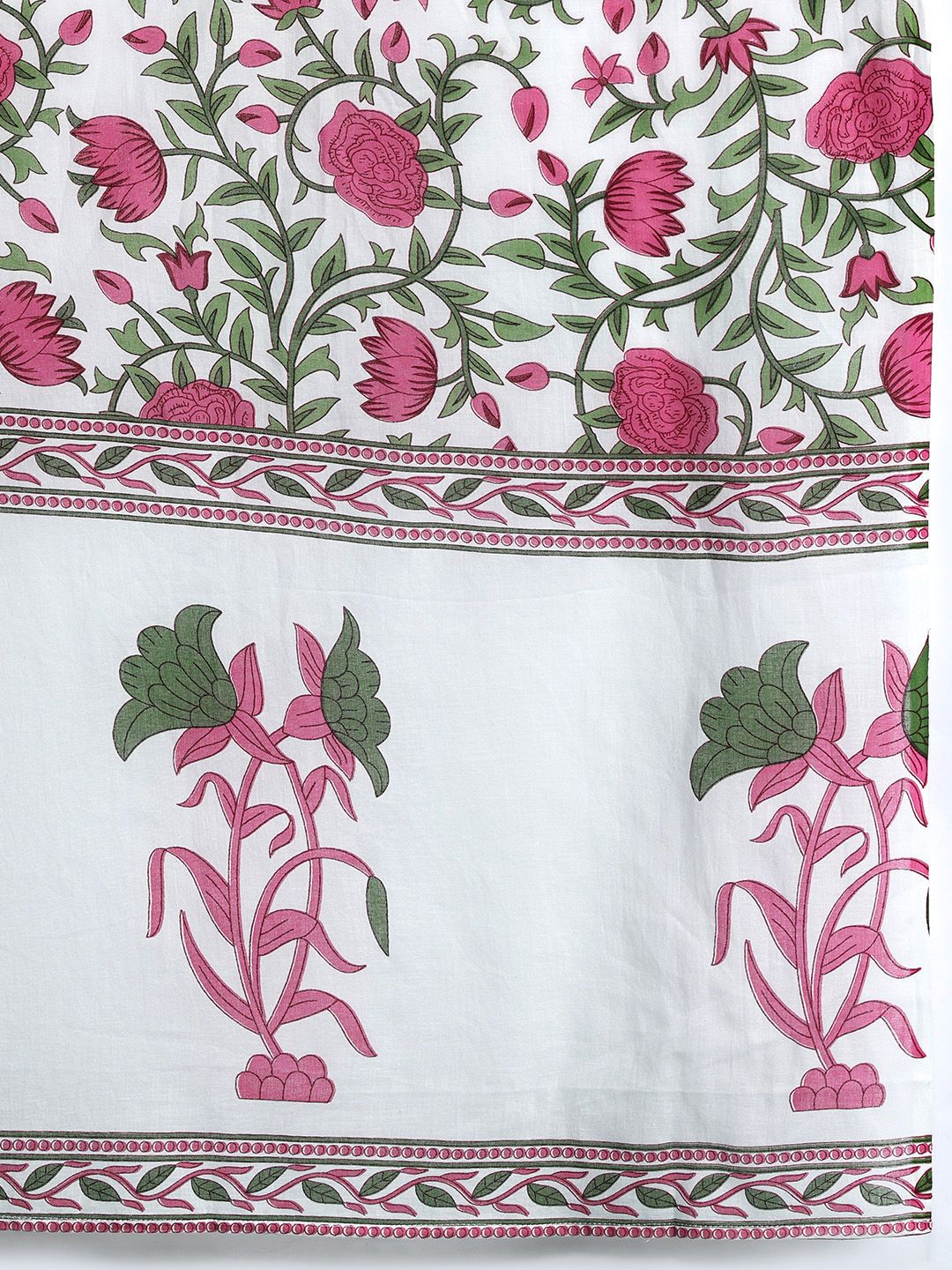 Women Floral Printed Pleated Pure Cotton Kurta with Palazzos & With Dupatta