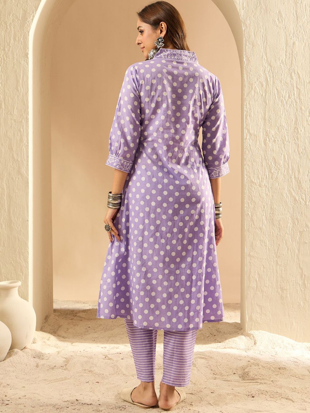 Women Printed Regular Pure Cotton Kurta with Trousers