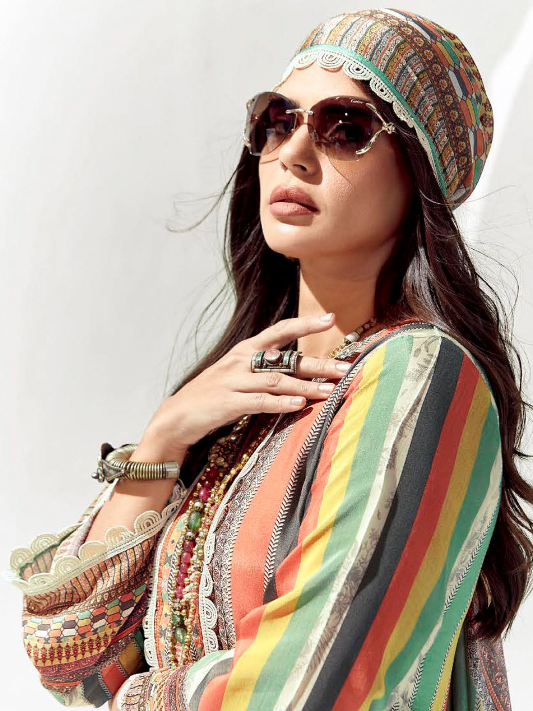 Dhiyona IE Women Printed Regular Kurta Trousers With Dupatta