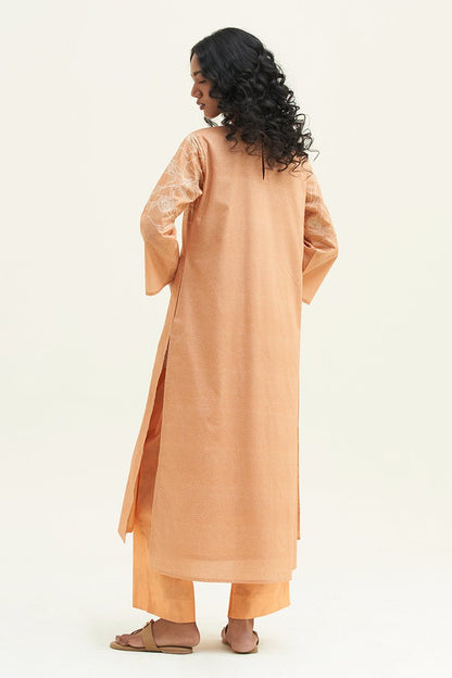 Women's Apricot Wash Cotton Printed Co-ord Set