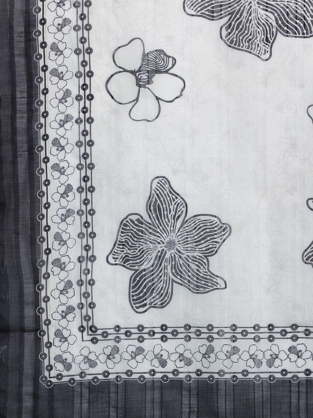 Dhiyona IE Floral Embroidered Linen Kurta with Trousers & Dupatta