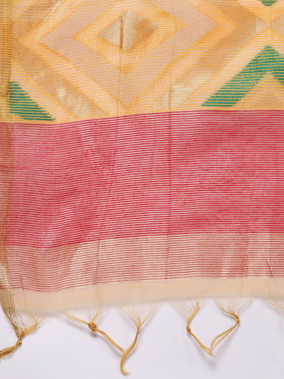 Women Yellow Embroidered Kurta with Palazzos & With Dupatta