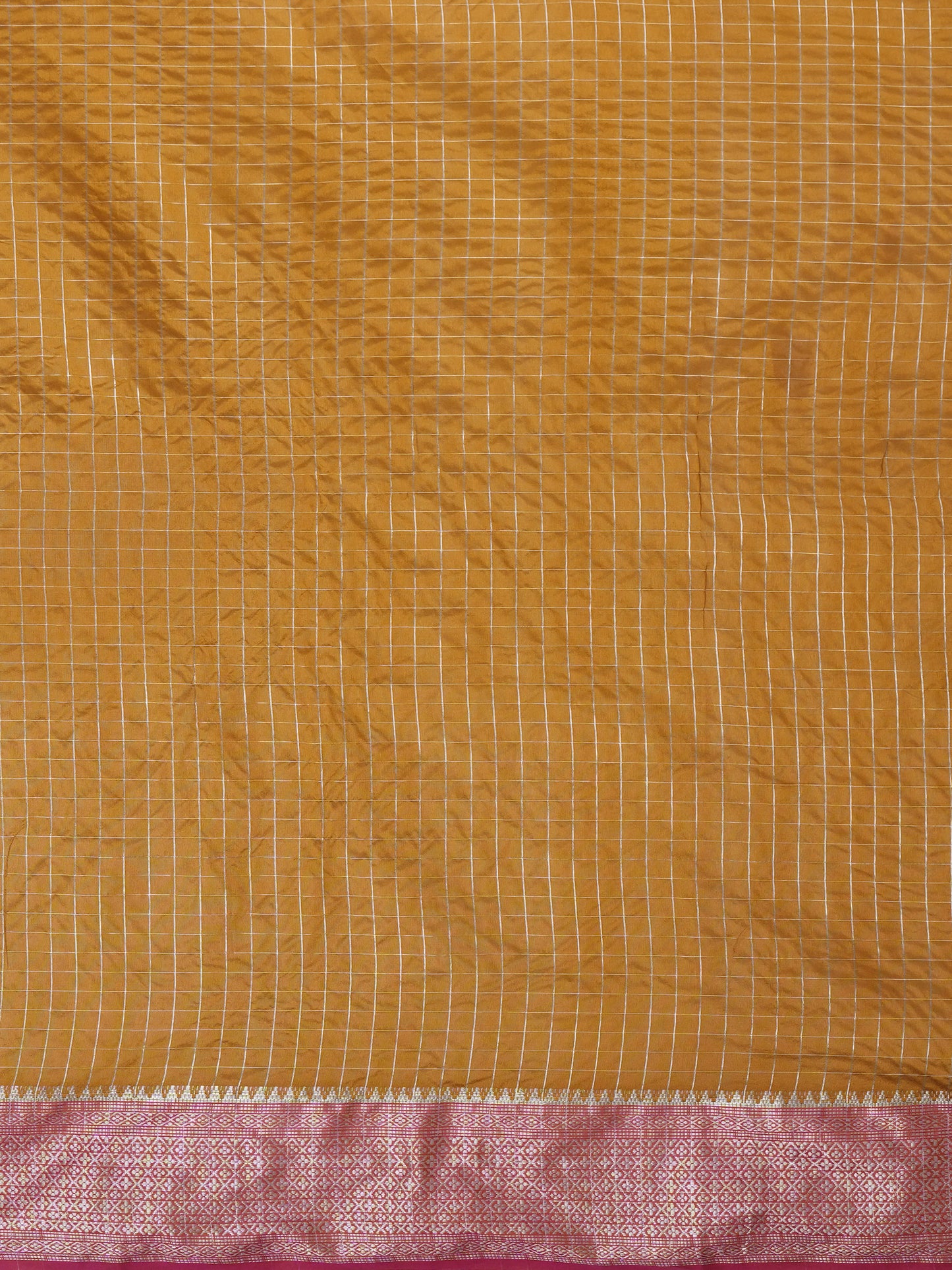 Women's Aura Silk Mustard Woven Design Designer Saree With Blouse Piece
