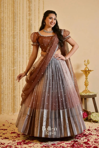 Dhiyona BN Shabdika Lehenga Set in Brown