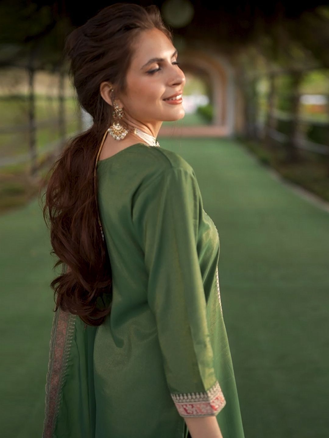 Dhiyona IE Ethnic Motifs Yoke Design Straight Kurta with Trousers & Dupatta