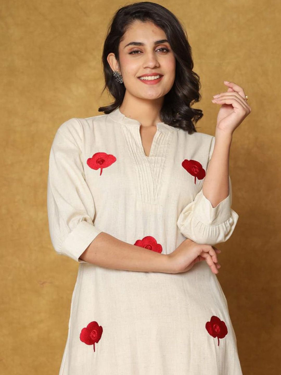 Dhiyona IE Women Floral Printed Regular Pure Cotton Kurta with Palazzos