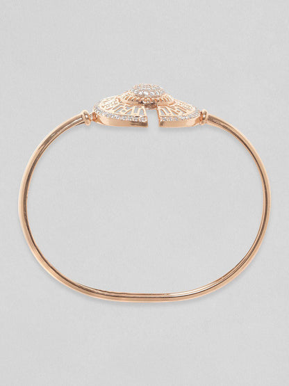 Dhiyona RJ Women's Gold-Plated Cubic Zirconia Bangle-Style Bracelet