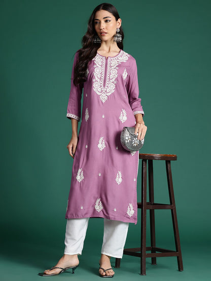 Dhiyona IE Ethnic Motifs Embroidered Thread Work Kurta
