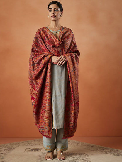 Dhiyona PA Ethnic Motifs Woven Design Shawl