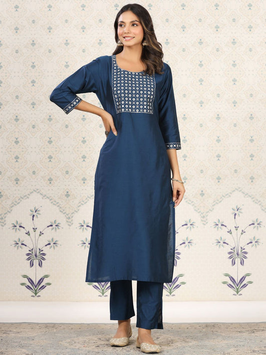 Dhiyona OD  Ethnic Motifs Yoke Design Mirror Work Kurta