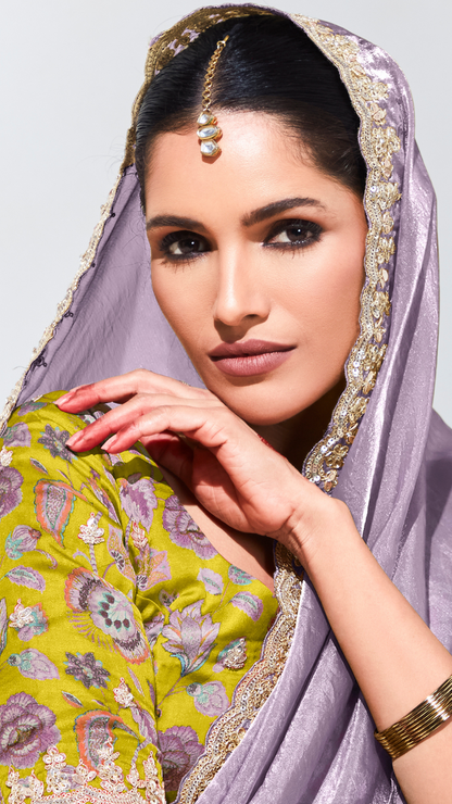 Dhiyona KM Women Purple Elegance “ Pure Silk Saree With Crushed Texture