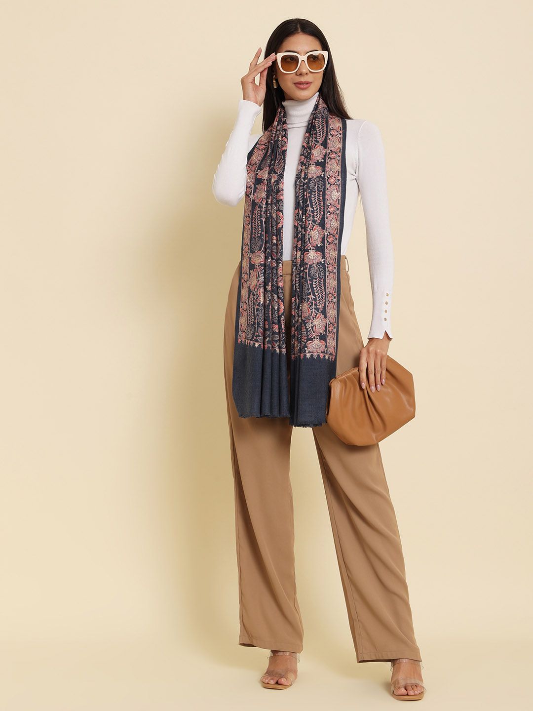 Dhiyona PA Embroidered Woolen Shawl