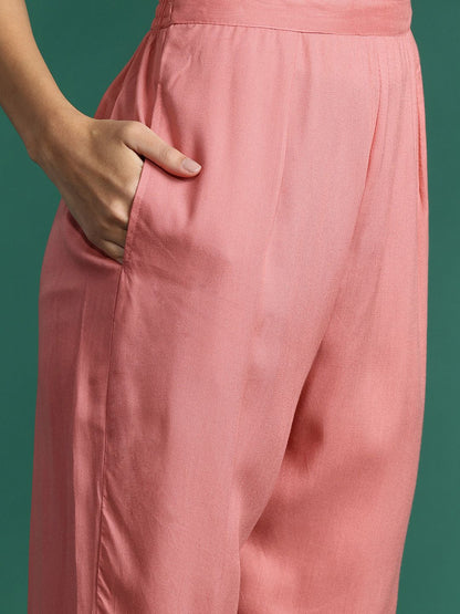 Dhiyona IE Bandhani Printed Thread Work Kurta with Trousers & With Dupatta