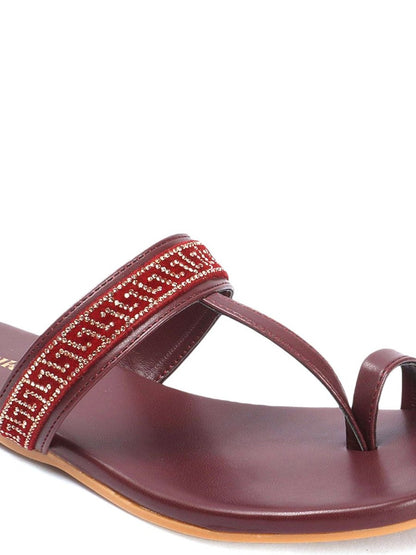 Dhiyona AK Women Printed Open Toe Flats