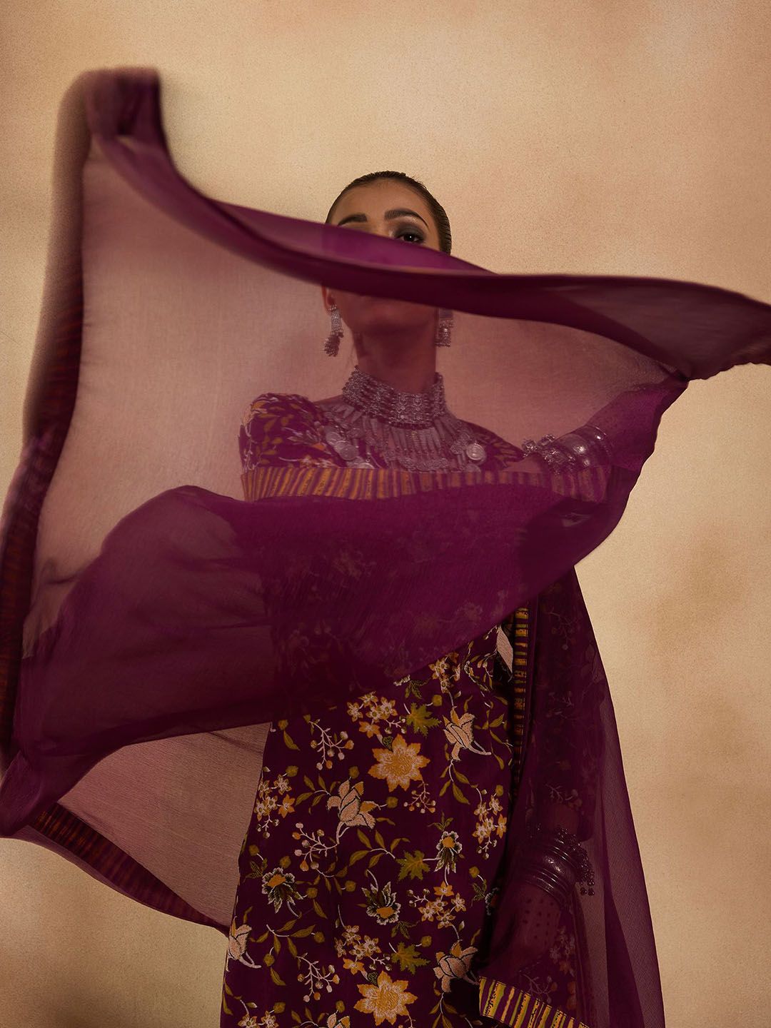 Dhiyona IE Floral Printed Straight Pure Cotton Kurta with Trousers & Dupatta