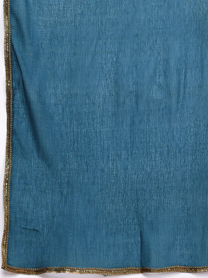 Dhiyona PD Women Embroidered Sequinned Jashn Kurta With Palazzos & Dupatta