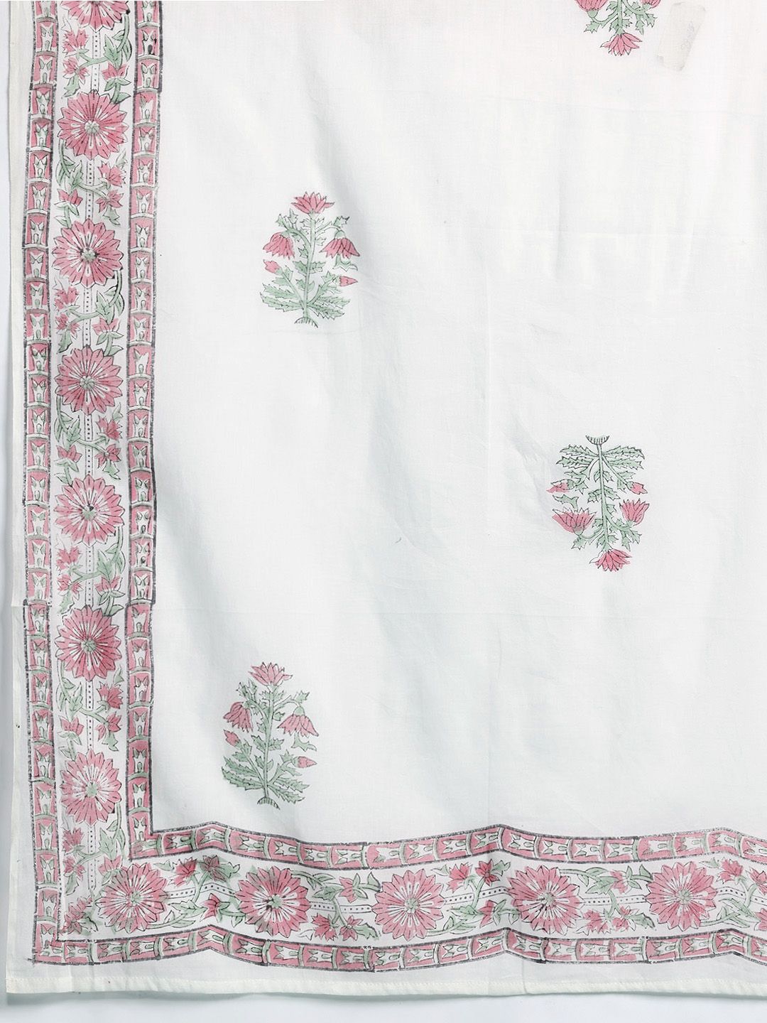 Dhiyona IE Floral Printed Pure Cotton Kurta with Trousers & Dupatta
