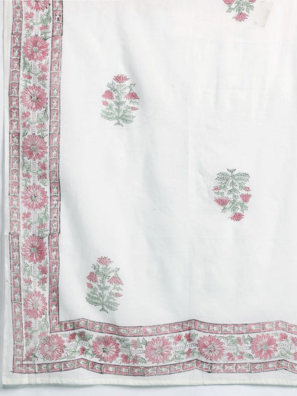 Dhiyona IE Floral Printed Pure Cotton Kurta with Trousers & Dupatta