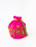 Dhiyona NR Pink & Gold-Toned Embroidered Potli Clutch
