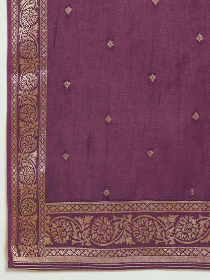 Dhiyona SO Women's Ethnic Motifs Printed Beads and Stones Thread Work Kurta with Trousers & Dupatta