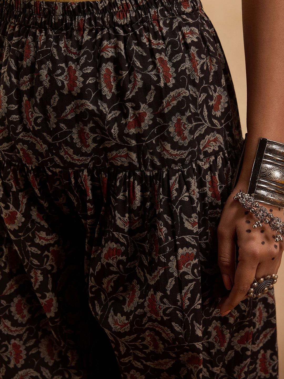 Dhiyona IE Ethnic Motifs Printed Pure Cotton Straight Kurta with Salwar & Dupatta