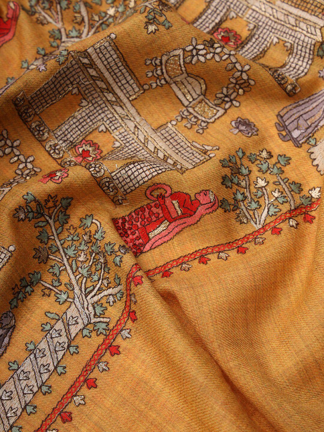 Dhiyona PA Embroidered Pure Wool Shawl