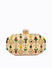 Dhiyona NR Beige & White Embroidered Box Clutch