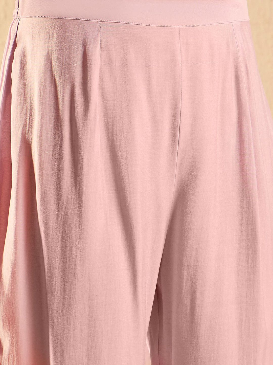 Lavender Floral Embroidered V-Neck Straight Kurta with Trousers & Dupatta