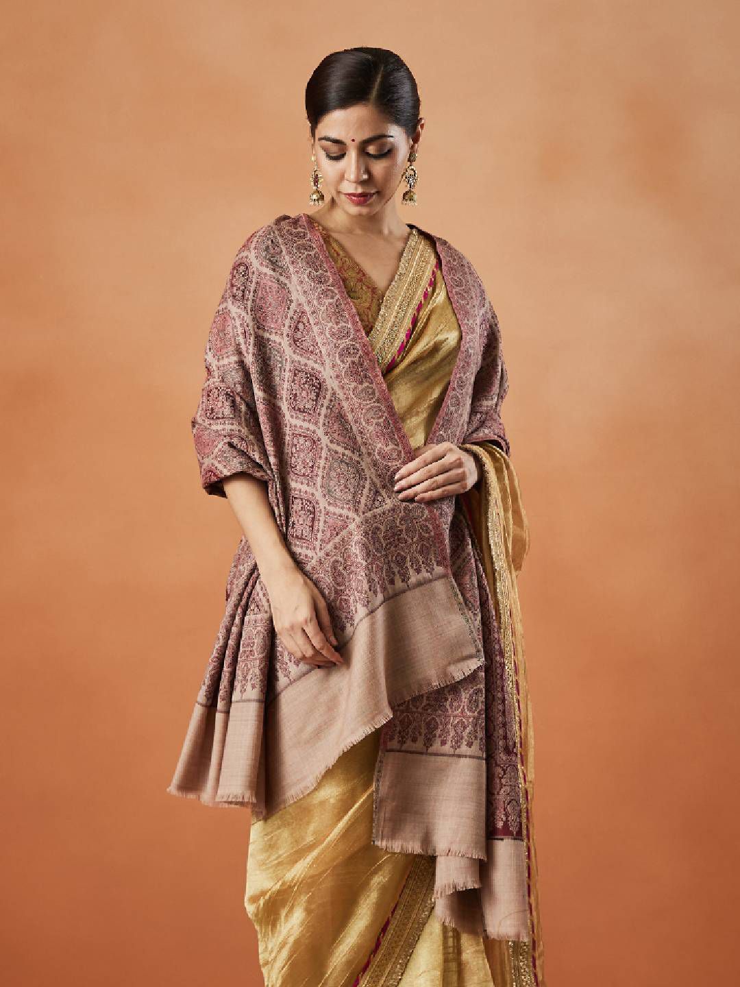 Dhiyona PA Paisley Woven Design Fringed Shawl