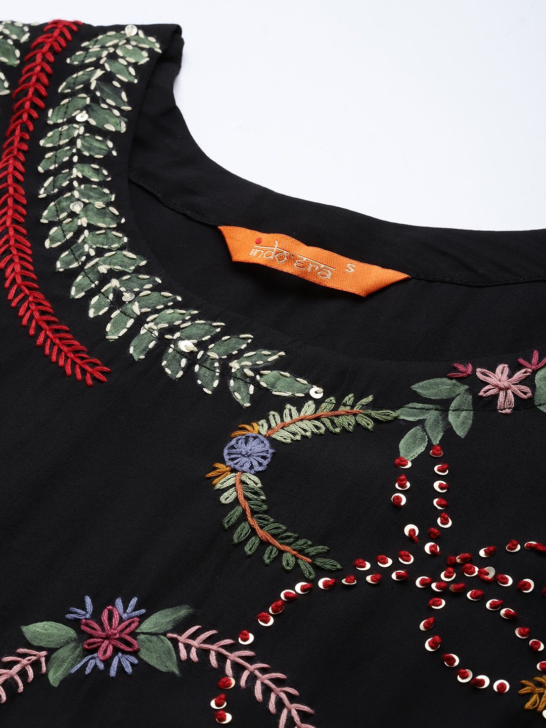Dhiyona IE Floral Embroidered Thread Work Kurta with Trousers & With Dupatta