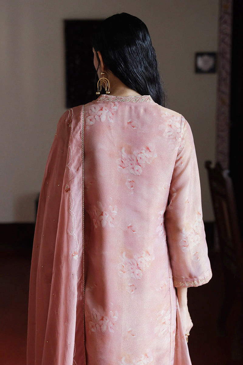 Women's Light Mahogany Tissue Silk Salwar Suit