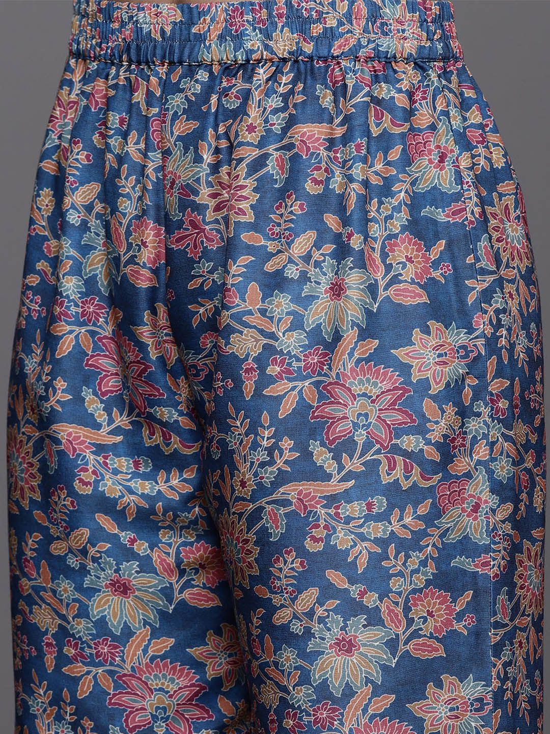 Dhiyona VA Women's Paisley Printed Woolen Kurta Paired with Trousers & Printed Dupatta