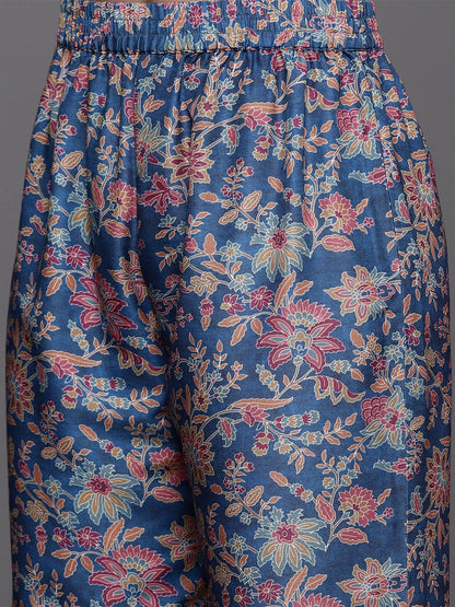 Dhiyona VA Women's Paisley Printed Woolen Kurta Paired with Trousers & Printed Dupatta