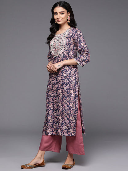 Dhiyona IE Paisley Printed Sequinned Kurta
