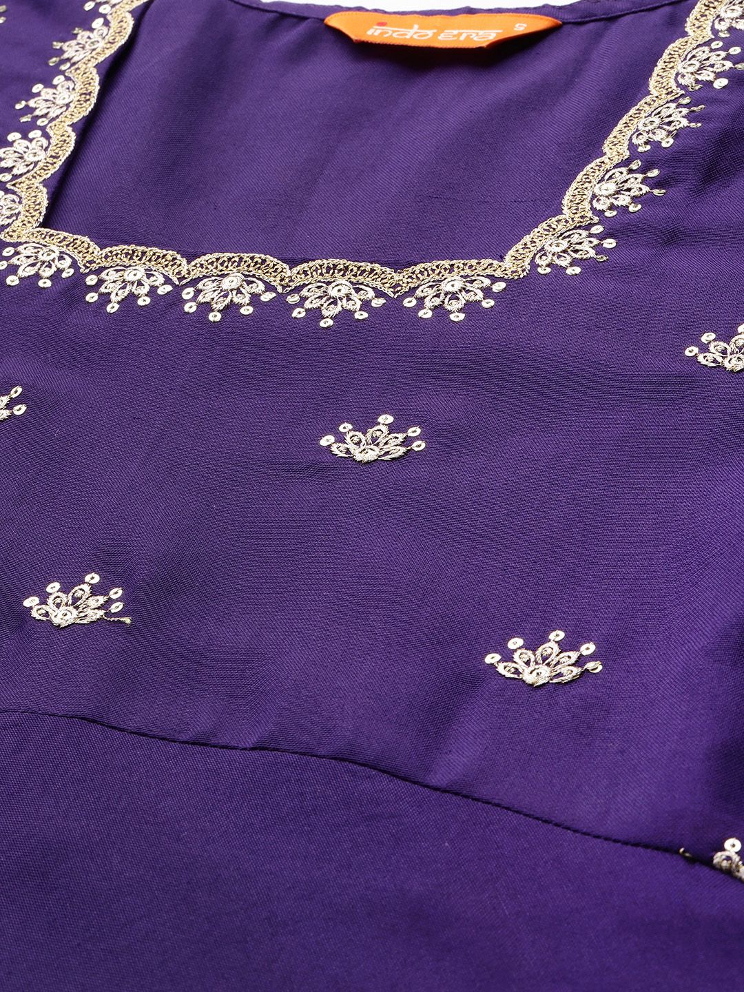 Dhiyona IE Ethnic Motifs Embroidered Regular Kurta with Trousers & Dupatta