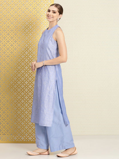 Dhiyona PD Women Women Ethnic Motifs Regular Sequined Jashn Kurta With Palazzos & Dupatta