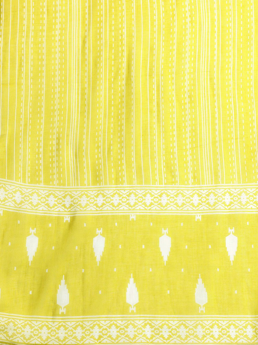 Dhiyona IE Geometric Printed Sequinned Pure Cotton Kurta with Trousers & Dupatta