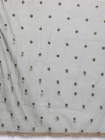 Dhiyona VA Women's Yoke Design Sequinned Kurta with Trousers & Dupatta