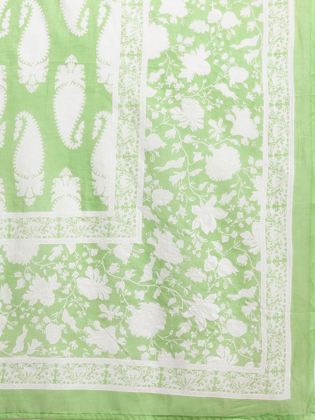 Paisley Printed Sequinned Pure Cotton Kurta with Trousers & With Dupatta