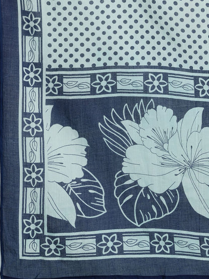 Floral Printed Regular Pure Cotton Kurta with Trousers & Dupatta