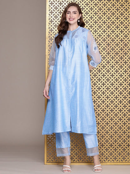 Dhiyona PD Women Regular Thread Work Jashn Kurta With Trousers