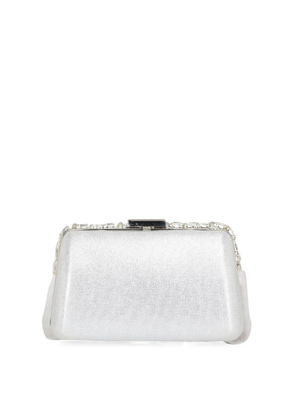 Dhiyona NR Embroidered Embellished Feather Box Clutch