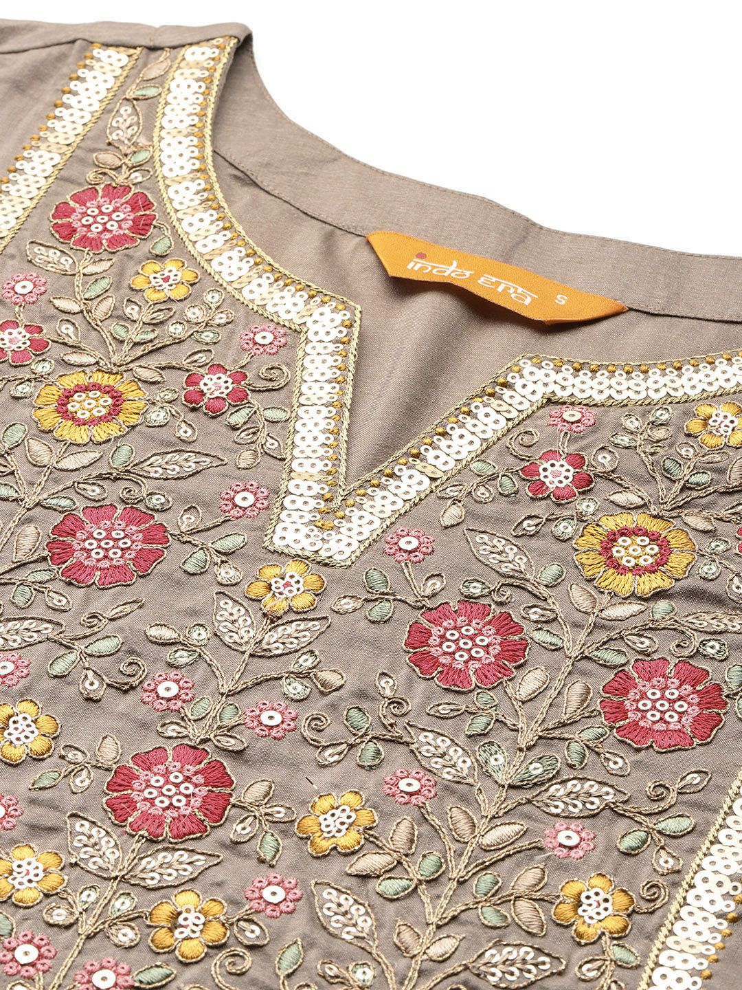 Ethnic Motifs Embroidered Kurta with Trousers & Dupatta
