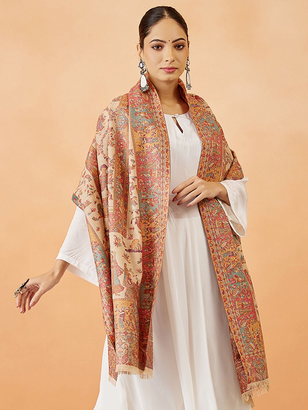 Dhiyona PA Women Paisley Woven Design Shawl