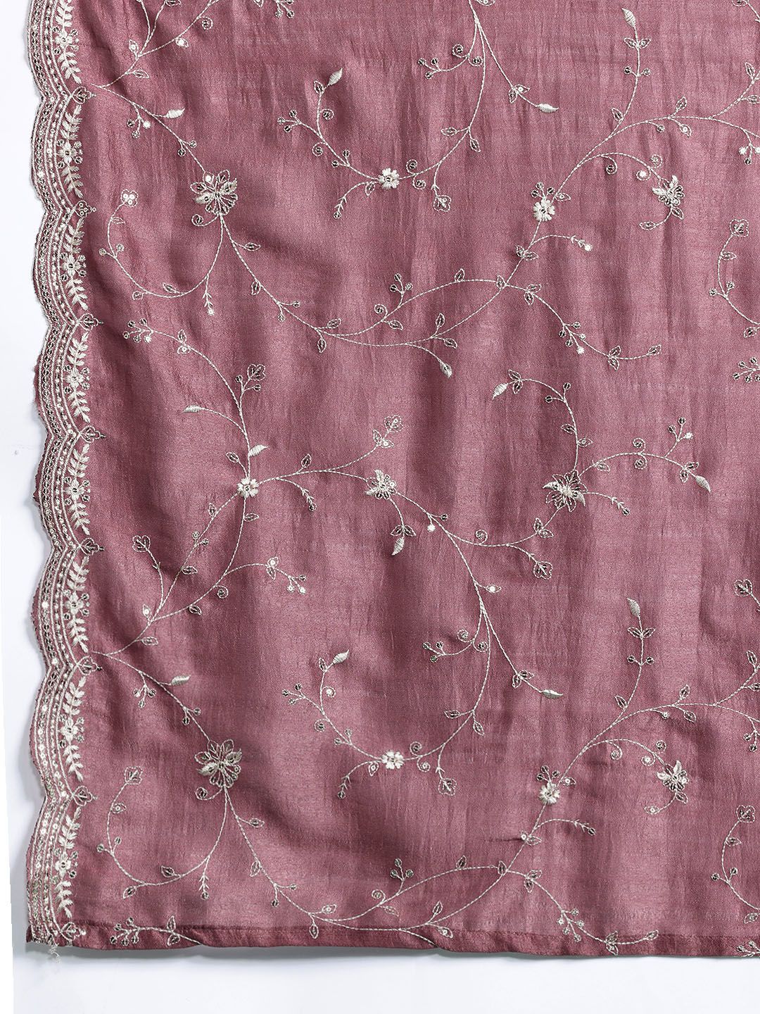 Ethnic Motifs Embroidered Sequinned Kurta With Trousers & Dupatta