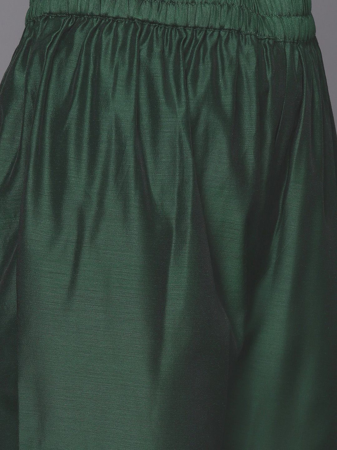 Dhiyona VA Women's Green Floral Yoke Design Chanderi Silk Kurta with Trousers & With Dupatta