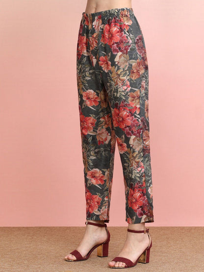 Dhiyona IE Floral Printed Shirt With Trousers